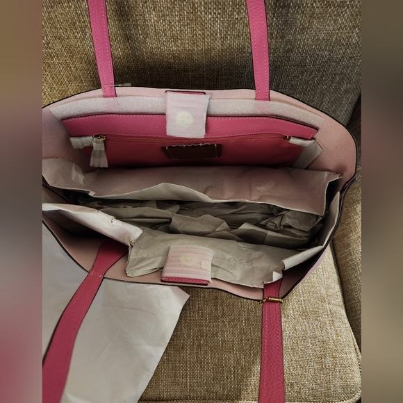 Coach Vibrant Color-blocked Pebble Leather Tote Purse Bag - Picture 13 of 13